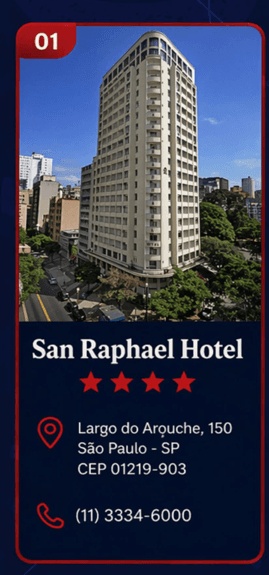 San Raphael Hotel — Largo do Arouche, 150, São Paulo - SP